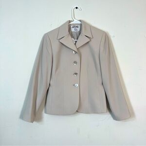 Kasper cream button up ladies blazer petite